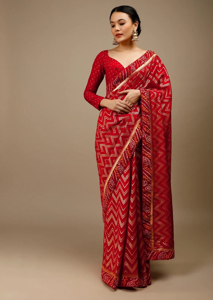 Bandhani Silk Saree