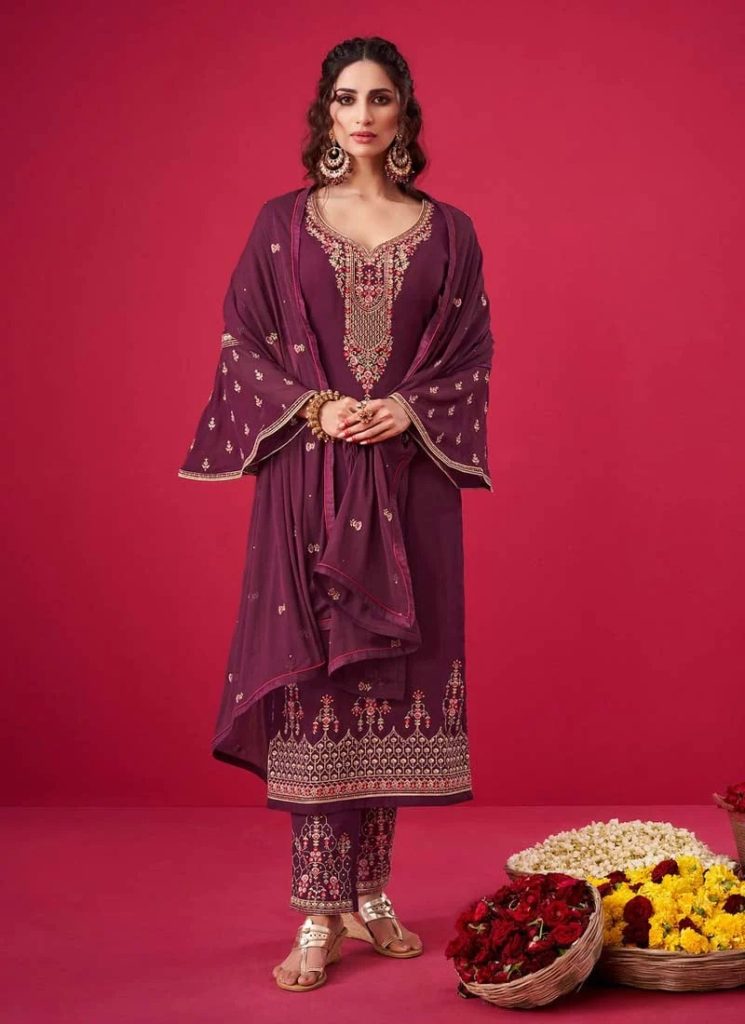 Buy Collar Neck Churidar Suits Online at affordable prices on  IndianClothStore.com