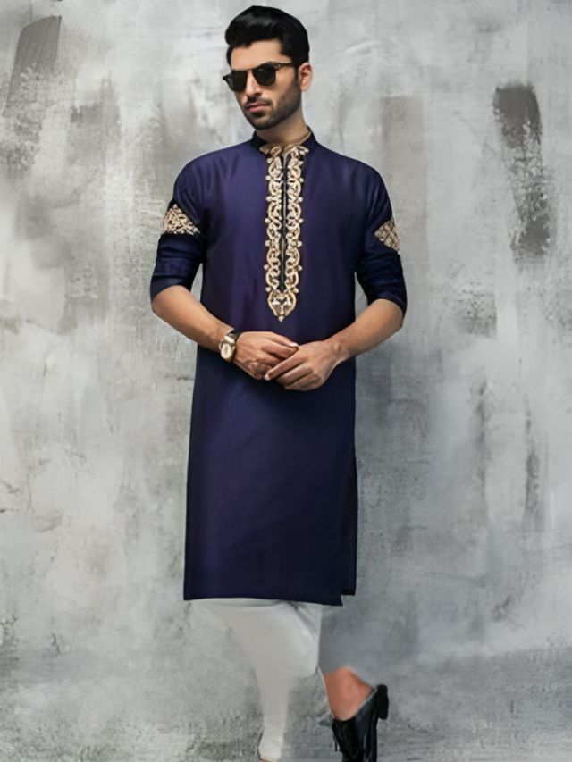 Mens Embroidered Kurta