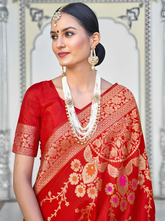 Brocade Silk Sarees for Wedding Brides