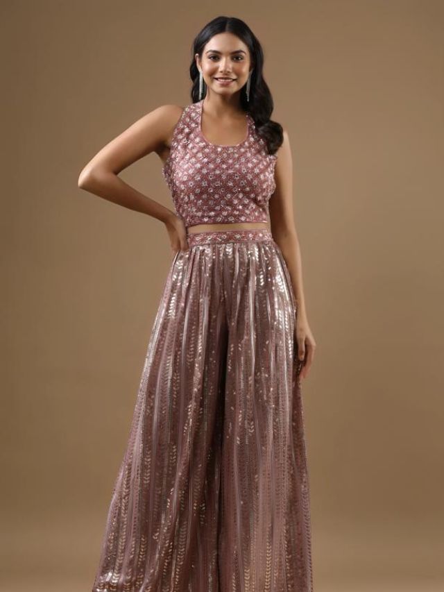 Dazzling Sequin Palazzo Pants