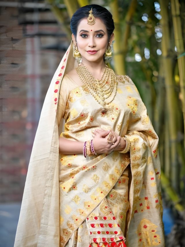 Muga Silk Sarees for Assamese Wedding Brides