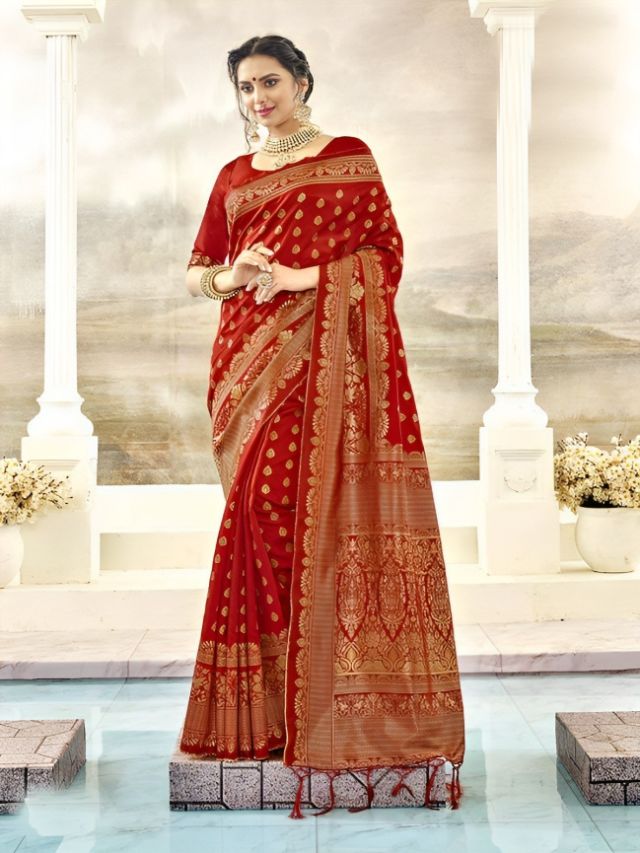 Soft Jacquard Silk Sarees for Wedding Brides
