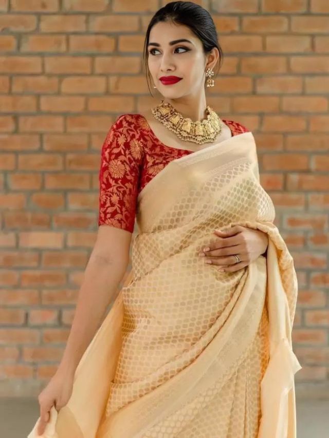 Cream Saree Color Online