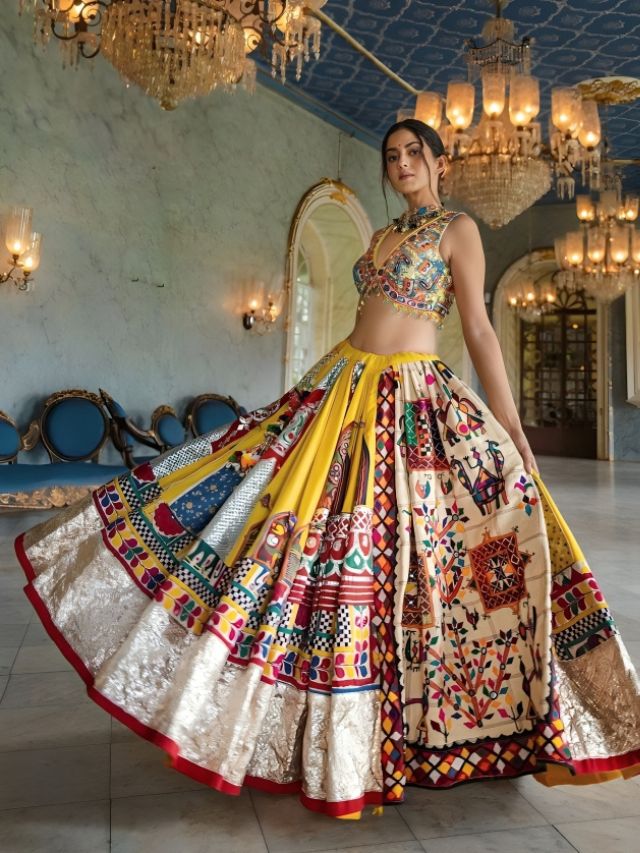 Simple flared lehenga for wedding