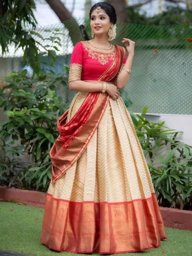 Half Saree Lehenga Design for wedding