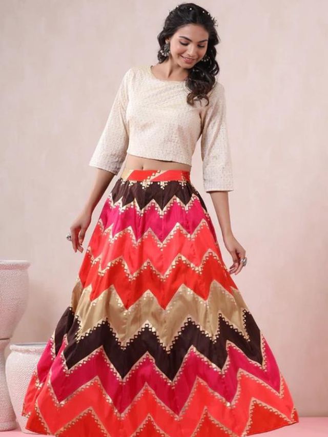 Latest Printed Lehenga Skirt Design