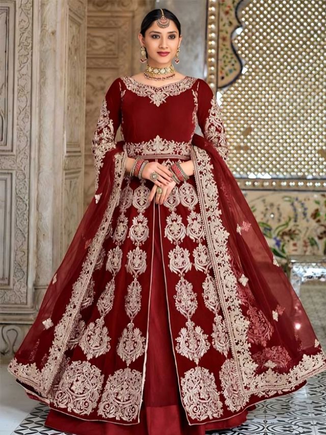 Layered lehenga with dupatta for girls