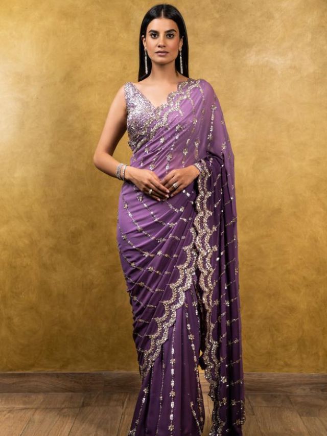 Majestic Mauve Saree Color