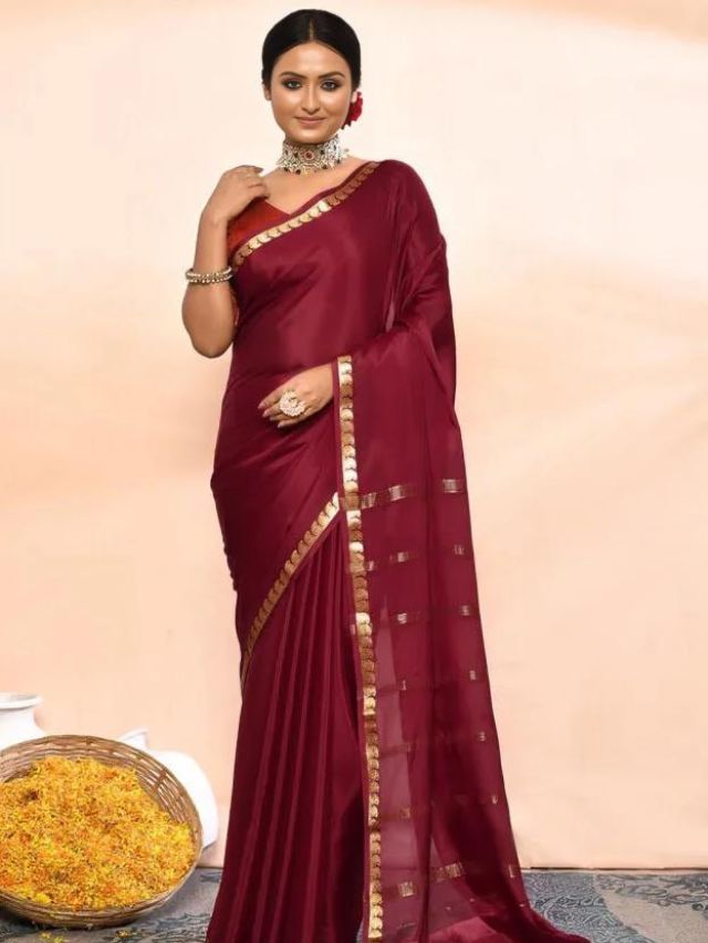 Maroon Saree Color Online