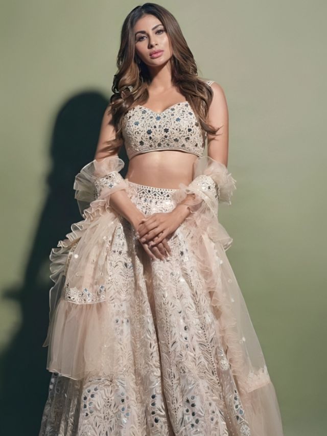 Mouni Roy in Bollywood Lehenga Choli