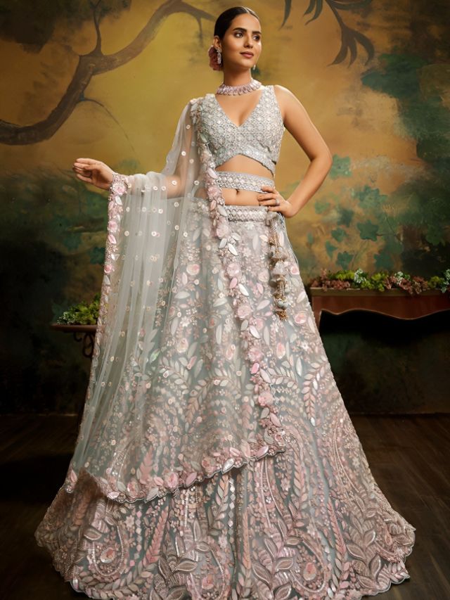 Bridal Net Lehenga Designs