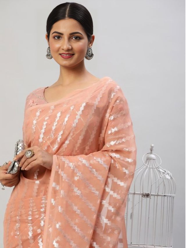 Peach Saree Color Online