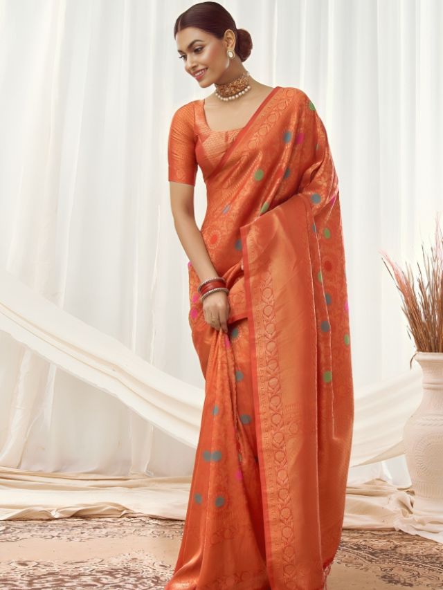 Rust Saree Color