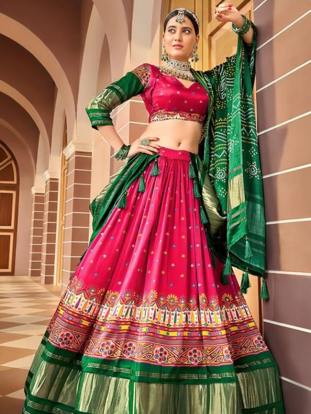 Silk Lehenga Design for Girls