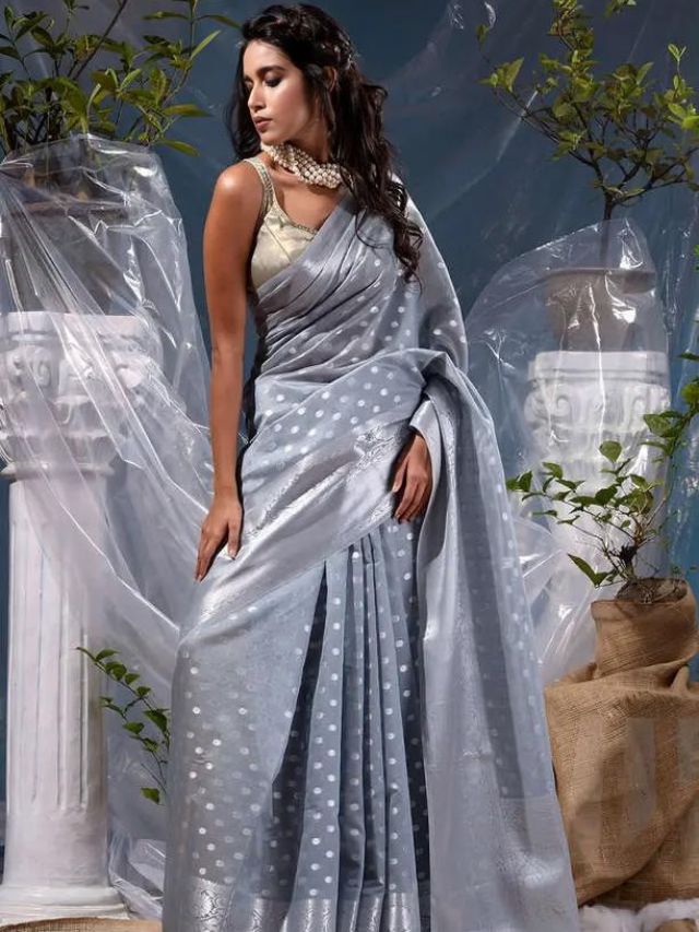 Silver Saree Color Online