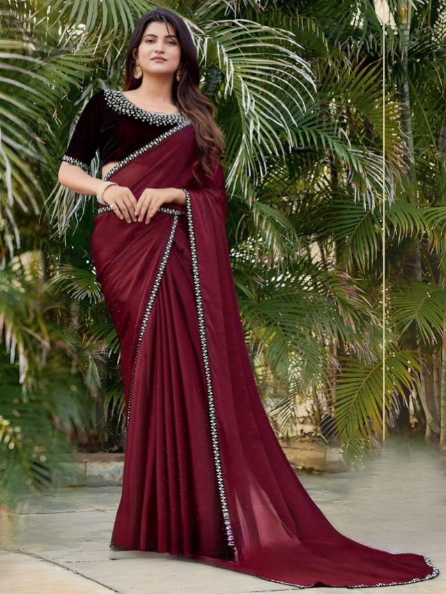 Wine Saree Color Online