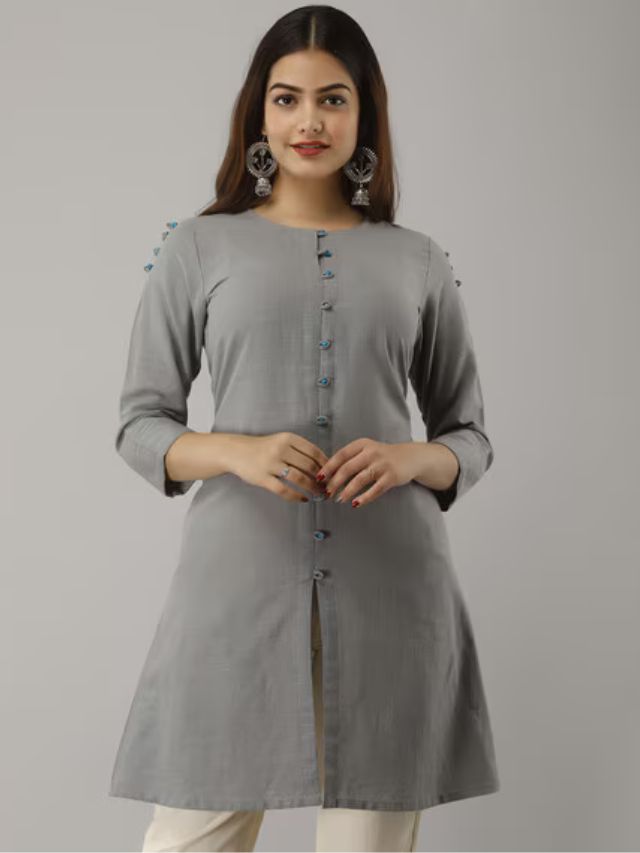 Cloudy Grey Kurti Colour For Ladies