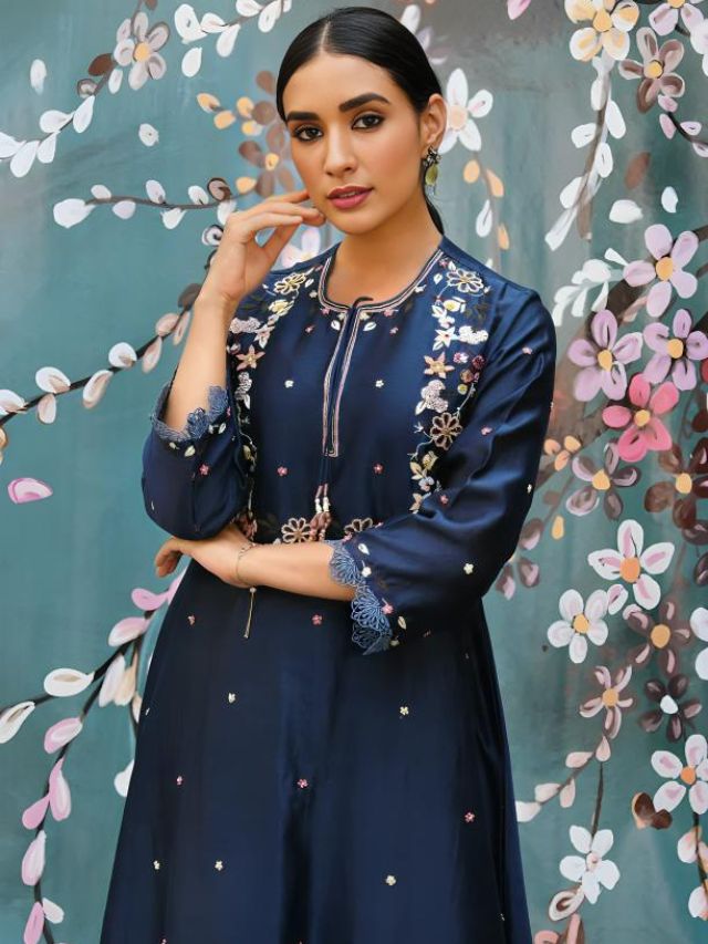 Cobalt Blue Kurti Design