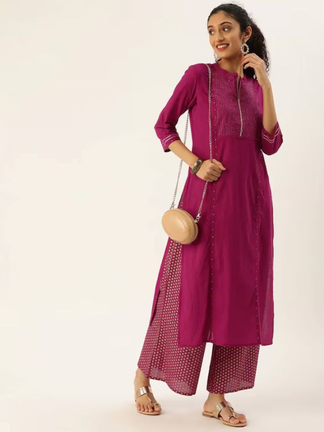 Magenta Kurti For Women