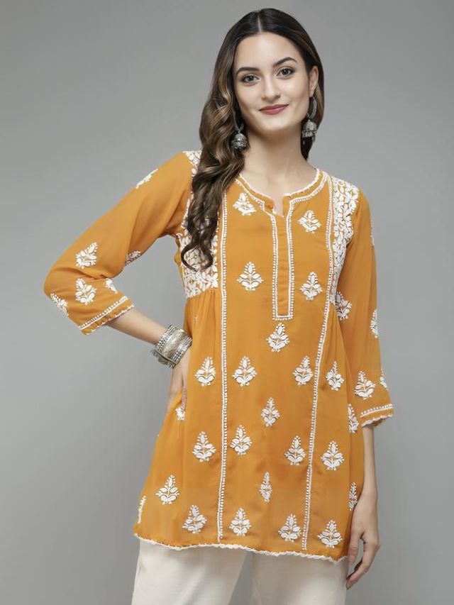 Mustard Yellow Kurti For Women