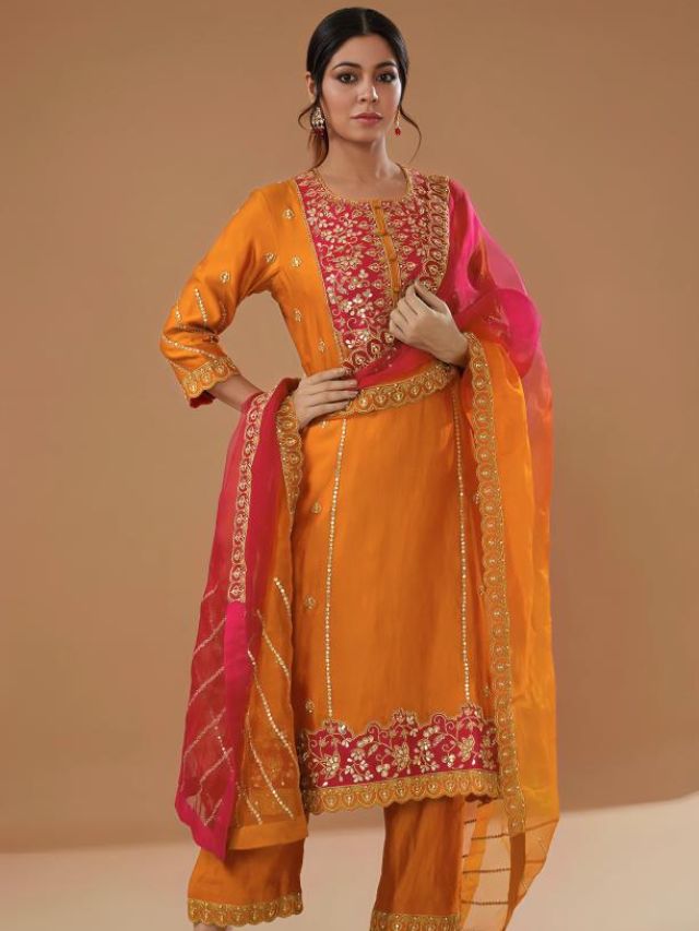 Orange Colour Kurti For Ladies