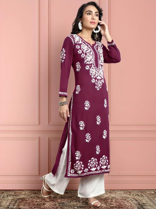 Purple Shaded Kurti Design