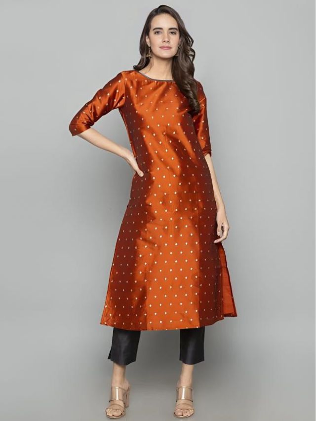 Rust Kurti For ladies