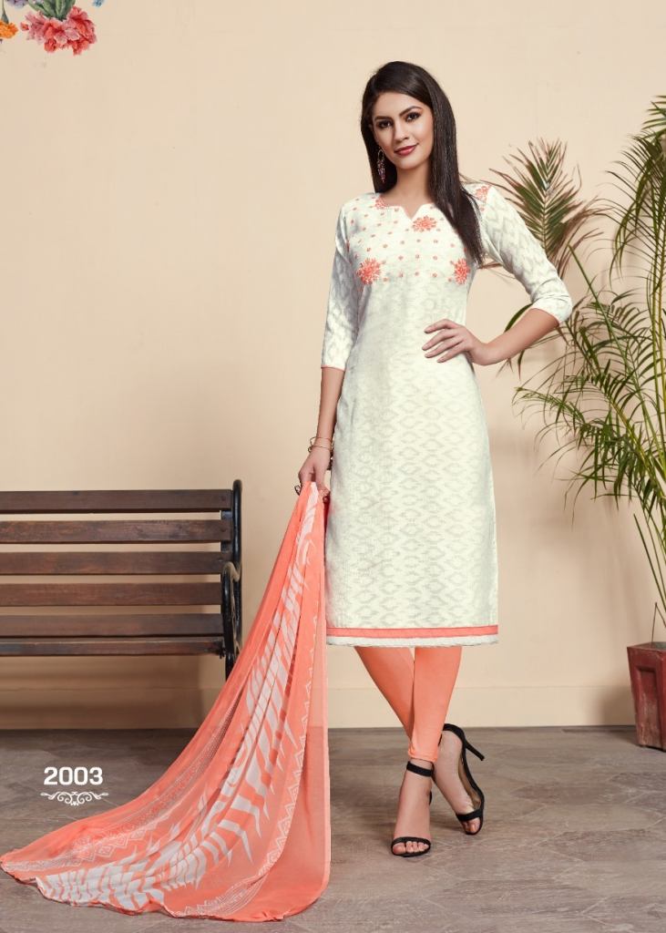 Buy White Hand Work Georgette Dress Material Online