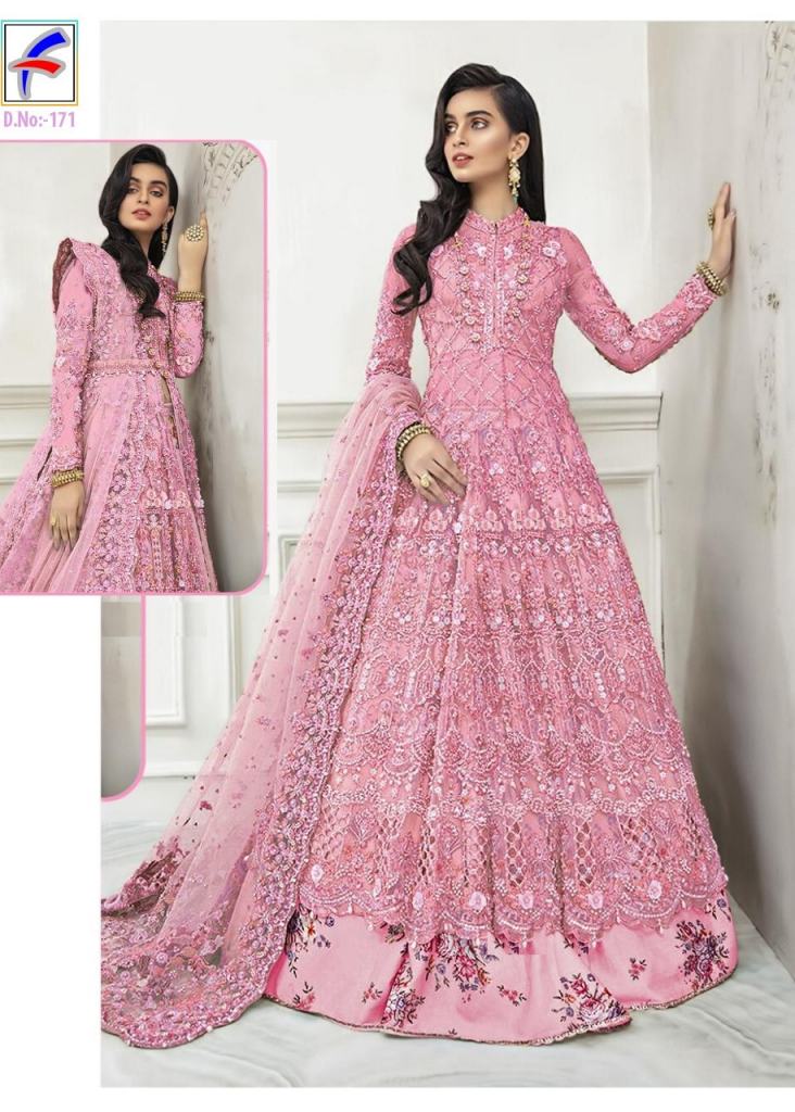 Pant Suits : Baby pink georgette embroidery worked salwar ...