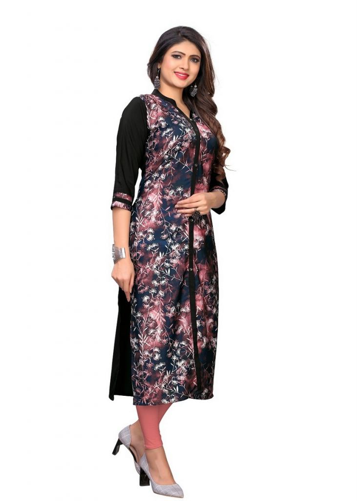 Buy BHAGYASHRAY Attractive Women Crepe net kurti Fancy 3/4th Sleeves  (45