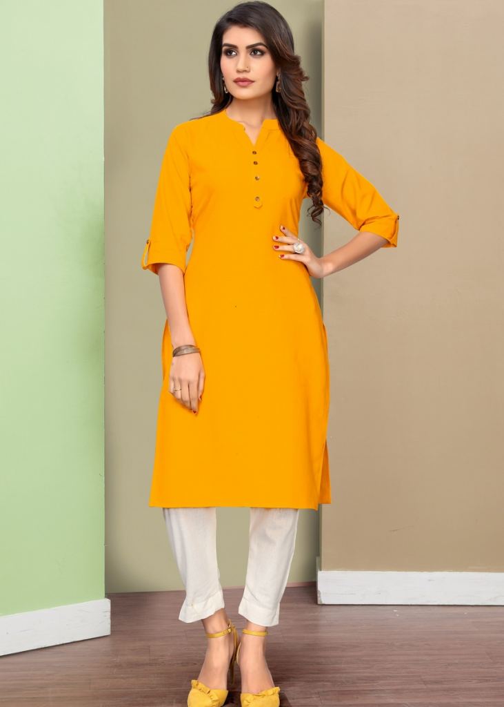 Sky Blue Pure Cotton Kurti / Summer Office Wear Collection |