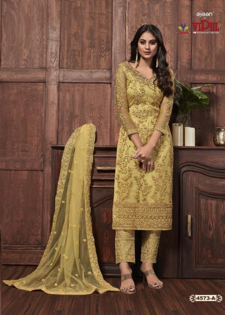 Golden Colour New Exclusive Wear Designer Embroidery Readymade Salwar Suit  Collection N F C 598 GOLDEN - The Ethnic World