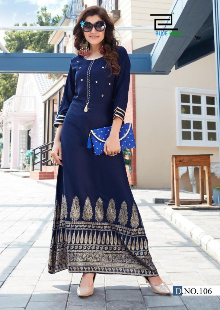 Georgette Party Wear Long Flair Kurti, Wash Care: Dry clean at Rs 699 in  Surat