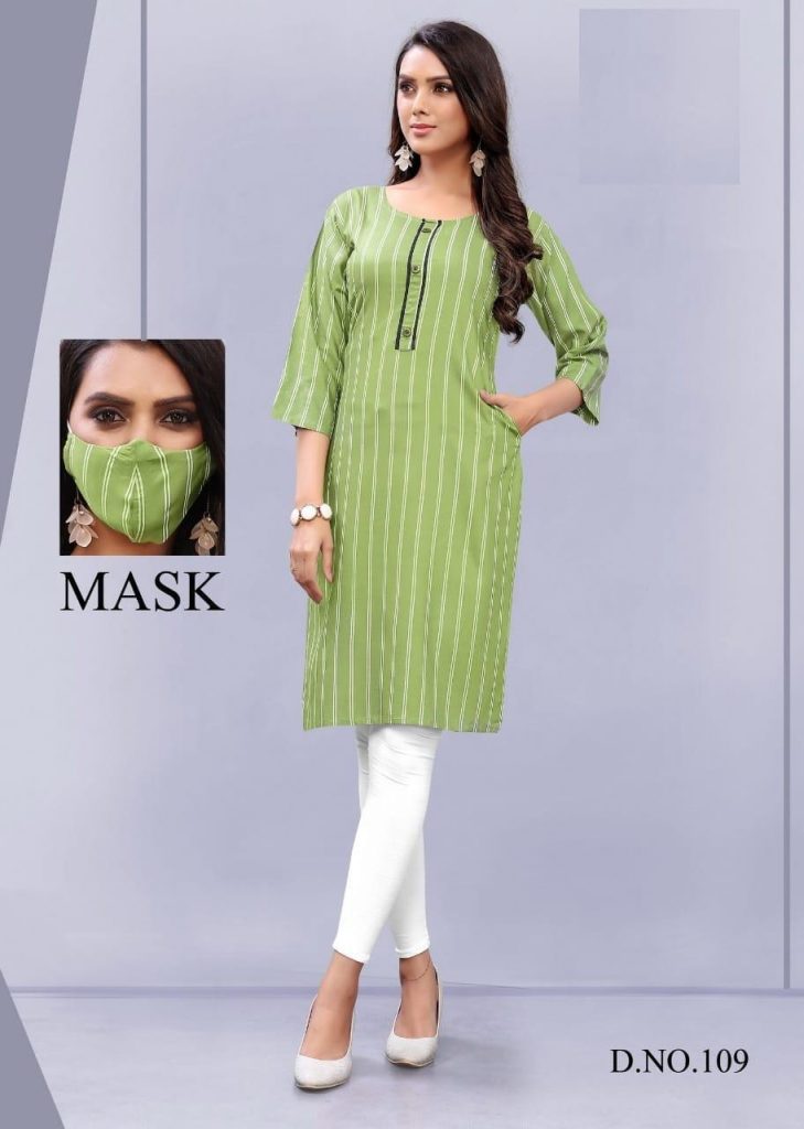 Casual Wear Straight Light Green Rayon Kurti With Palazzo Set, Wash Care:  Handwash at Rs 850/set in Jaipur