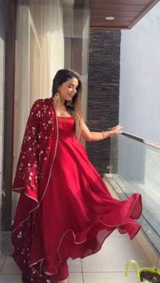 4 Meter Flair Heavy Georgette Gown With Dupatta