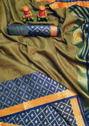 Attractive Designer Super Soft Kota-Doriya Cotton Saree In Mendi