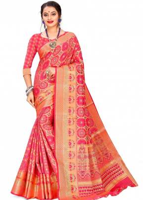 Beautiful Cotton Silk Saree In Peach COTTON SILK SAREE