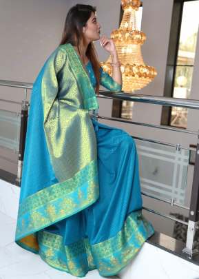 Bhavani Heavy Silk Saree With Richness of Weaving In Sky Blue  Color  Fancy Saree