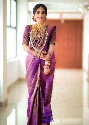 Designer Wedding heavy look Organic Banarasi  Saree on Sale