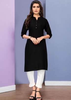 Exclusive Classic Pure Cotton Kurtis In Black kurtis