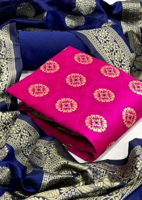 Exclusive Fancy Designer Banarasi Silk Dress Material In Pink salwar suits