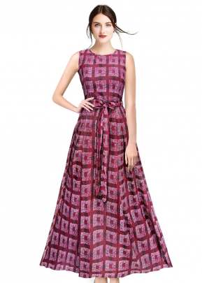 Exclusive Fancy Designer Knitting Gown In Pink western wear