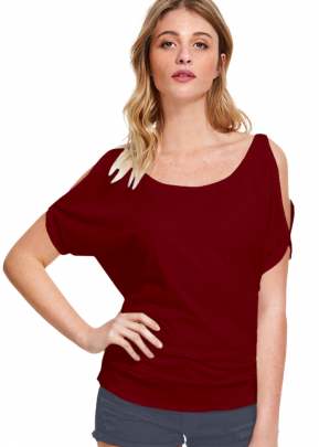 Exclusive Fancy Maroon Top With Fancy Sleeves  western wear