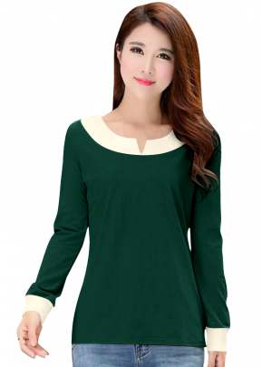 Fancy Look Green Top With Full Sleeves western wear