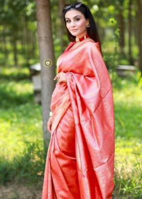 Galomorous funcation look Presenting Enchanting Yet Breathable Organic Banarasi  SILK SAREE