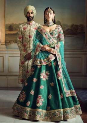 Green Ketrina Kaif Lehnga For Wedding lehenga