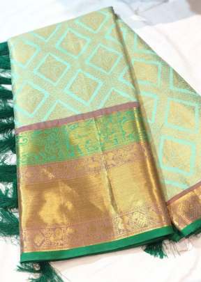 Lemon Green Epitome Premium Plus Quality Wedding Saree