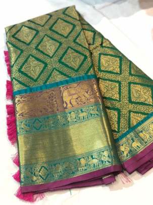 Light Green Epitome Premium Plus Quality Wedding Saree