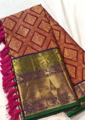 Maroon Epitome Premium Plus Quality Wedding Saree